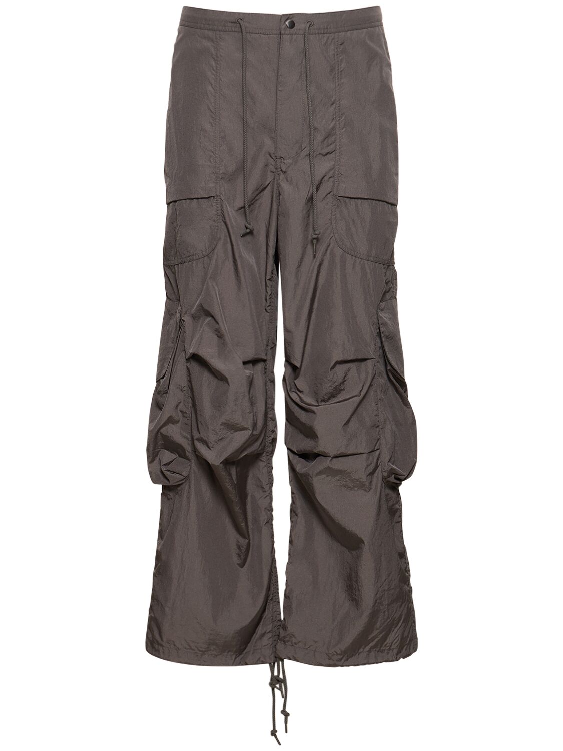 Entire Studios Freight Crinkled Nylon Cargo Trousers In Rock