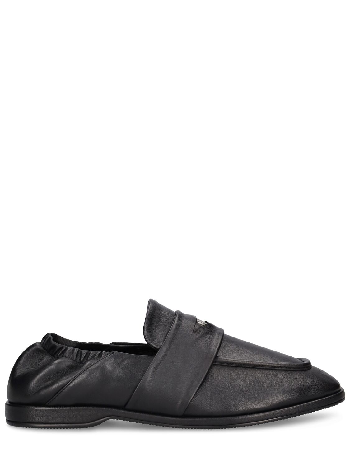 After Pray Square Penny Loafers W/ Band In Black