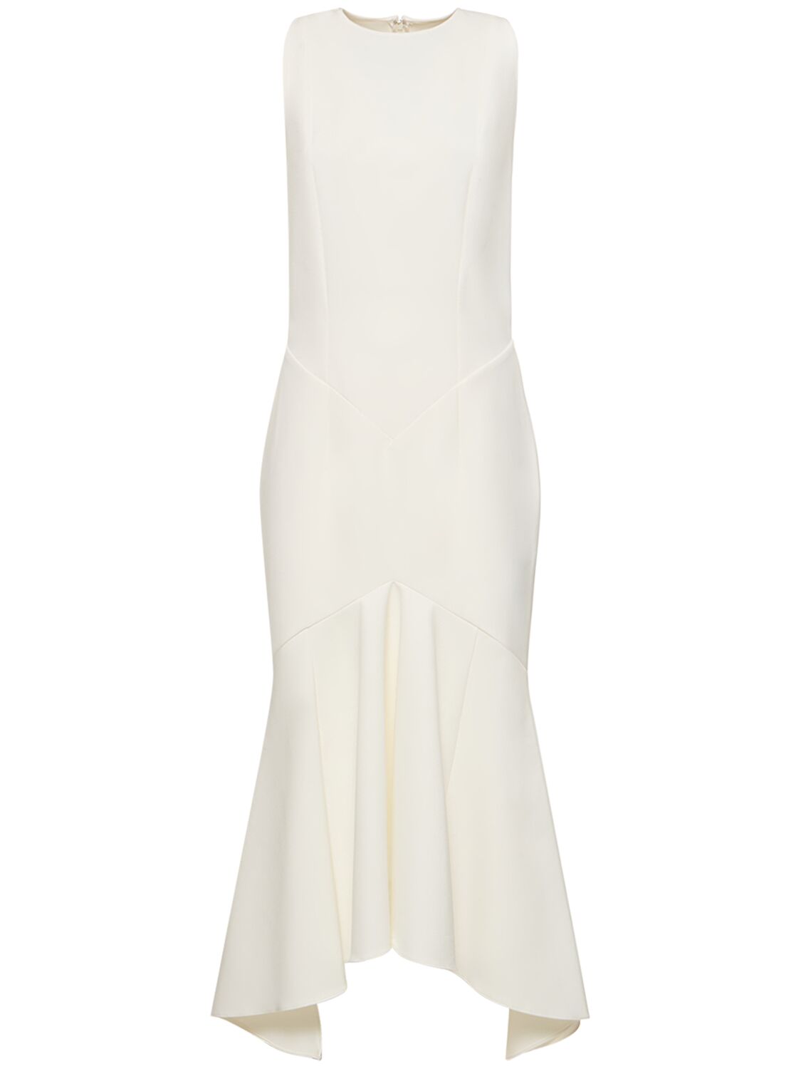 Alexandre Vauthier Sleeveless Jersey Flared Hem Long Dress In White