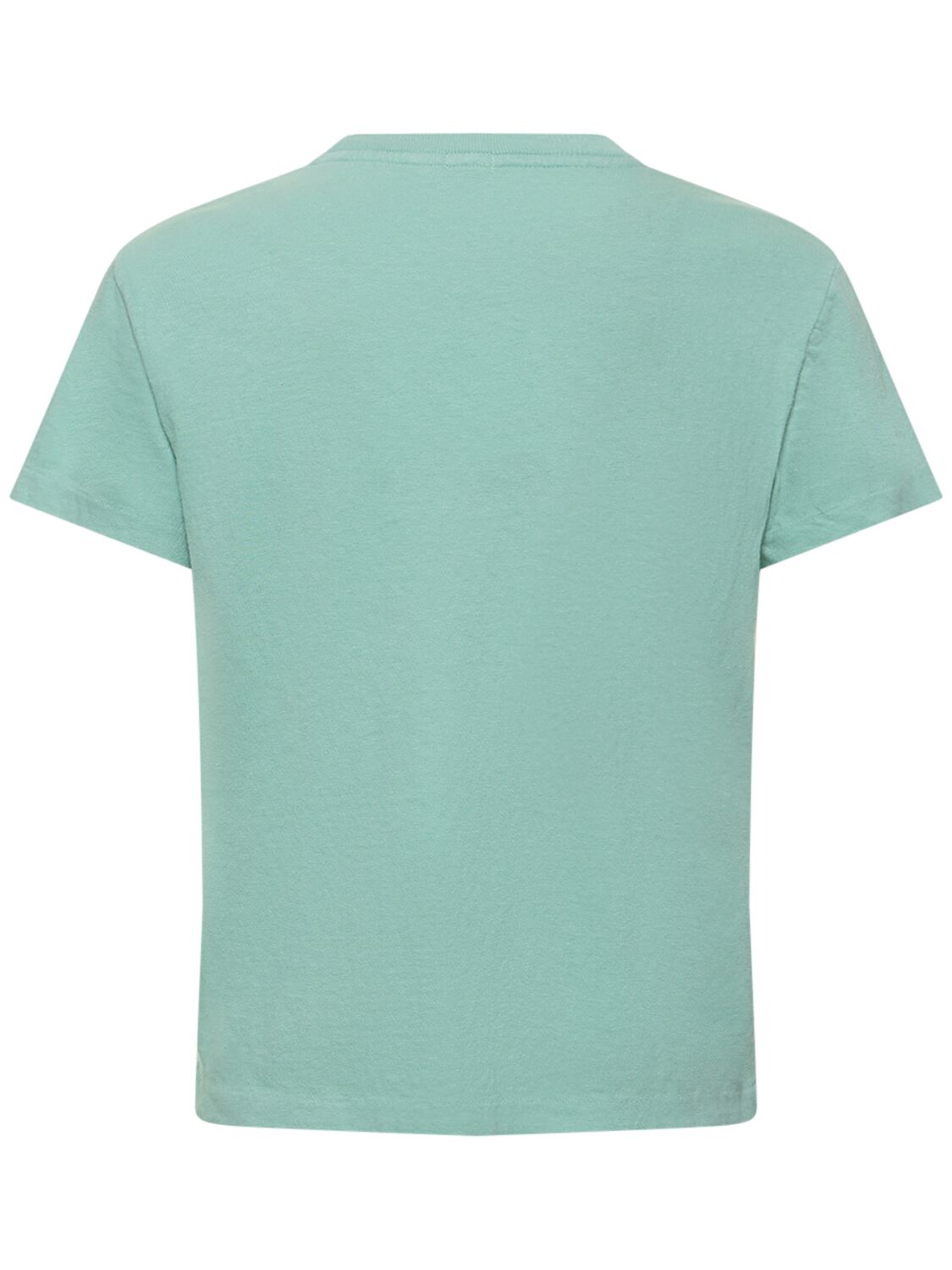 Shop Re/done Earth Printed Cotton T-shirt In Green