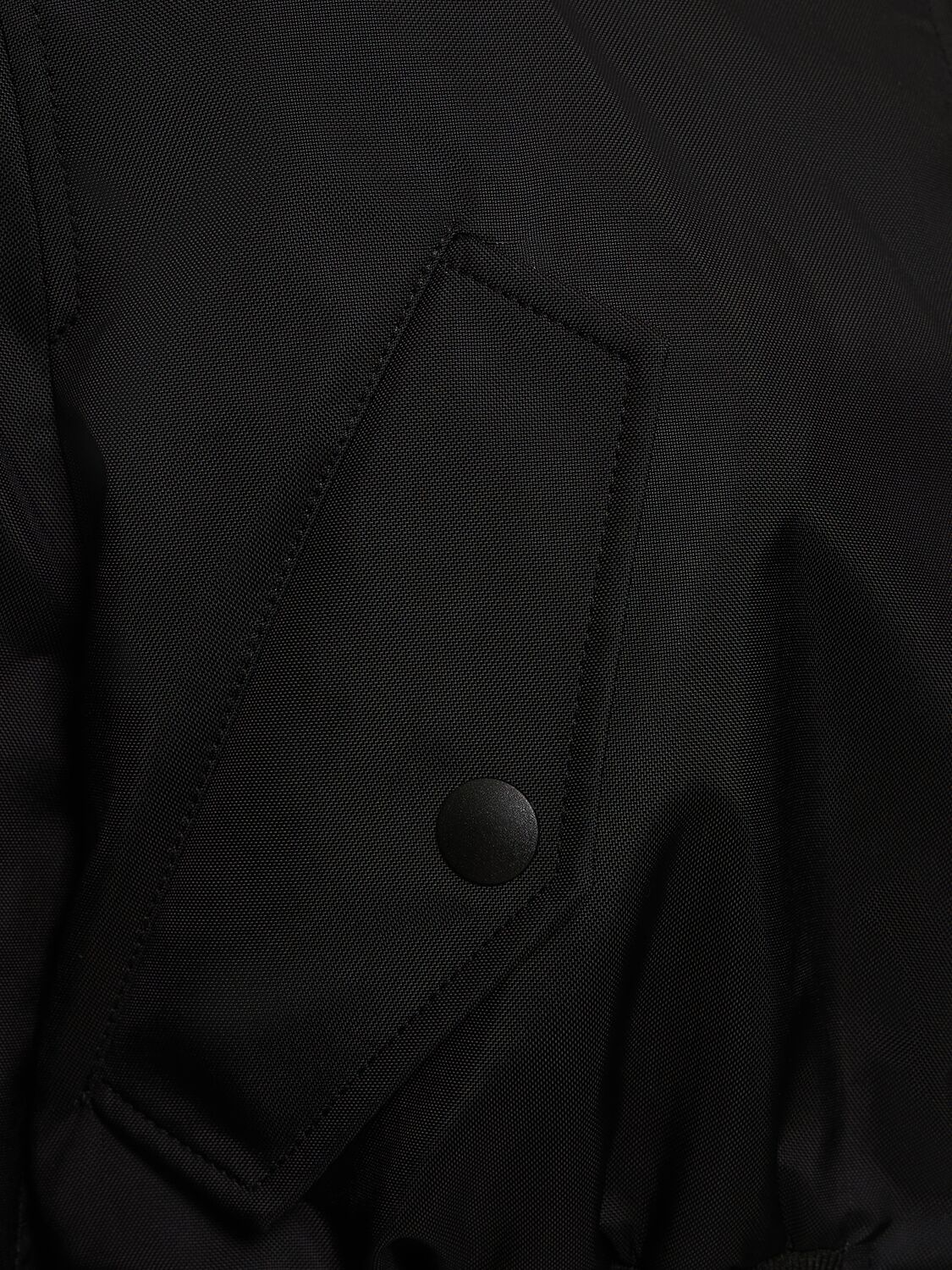 Shop Wardrobe.nyc Tailored Cropped Tech Bomber Jacket In Black