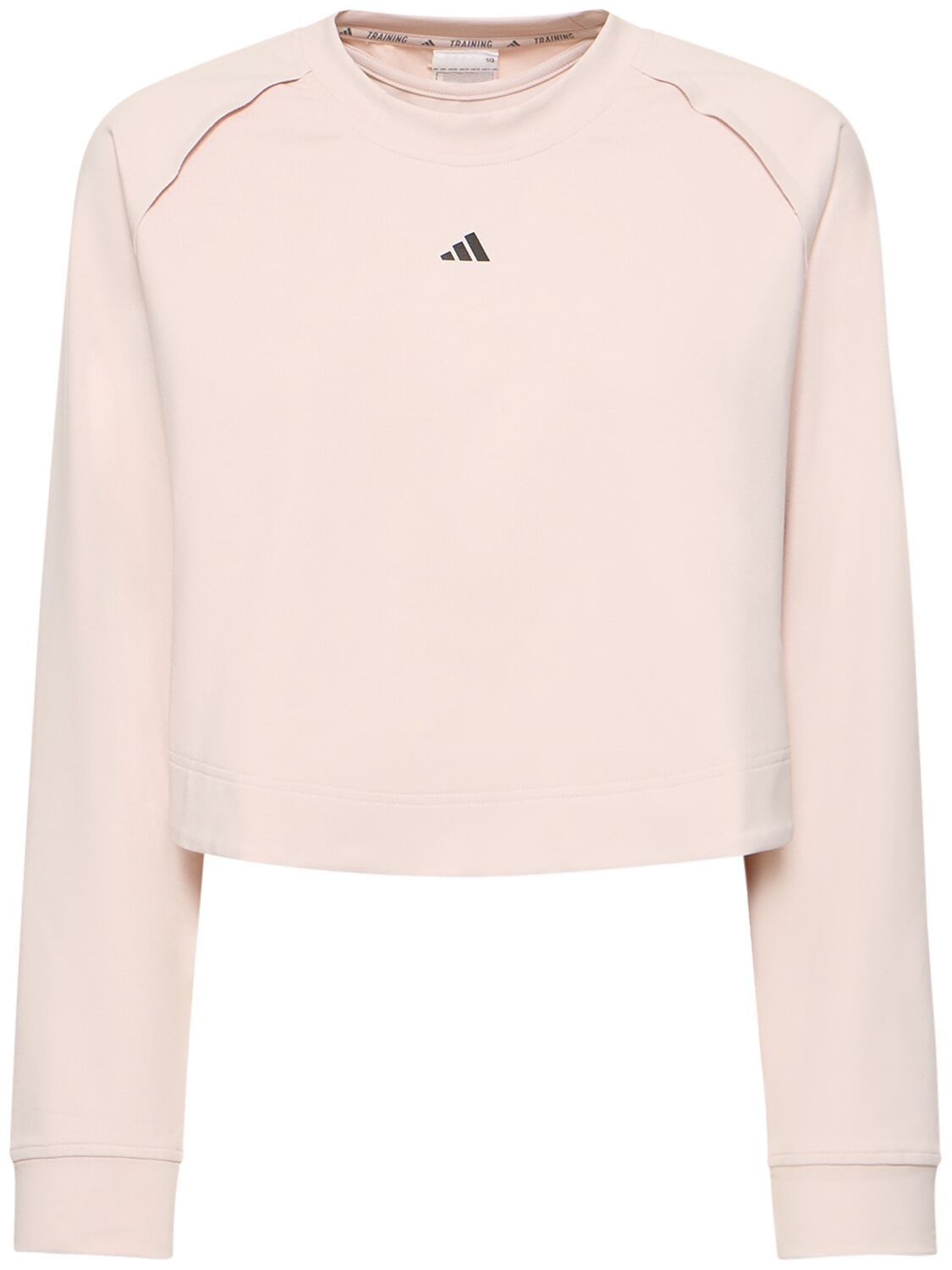 Adidas Originals Power Cover Up Crew Sweatshirt In Pink