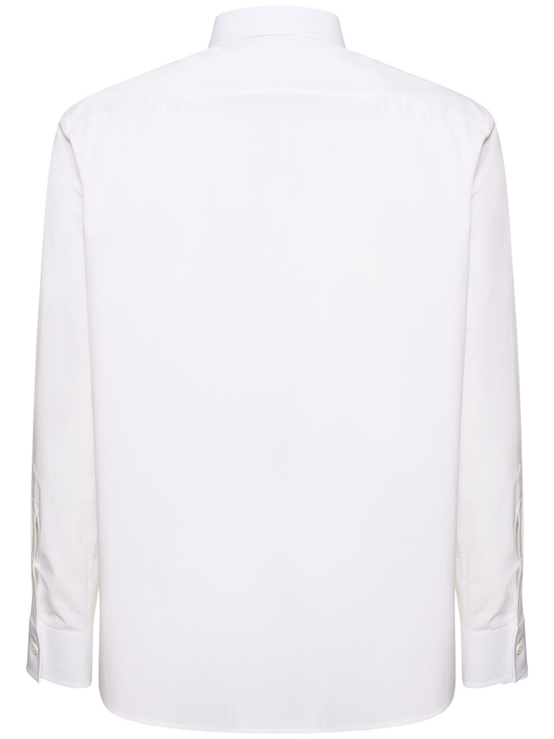 Shop Valentino Cotton Shirt W/ Flower In White