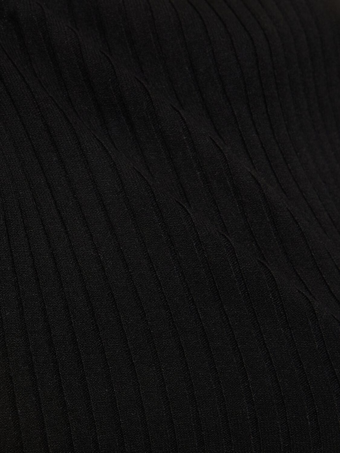 Shop Weekend Max Mara Braida Viscose Blend Rib Knit Top In Black