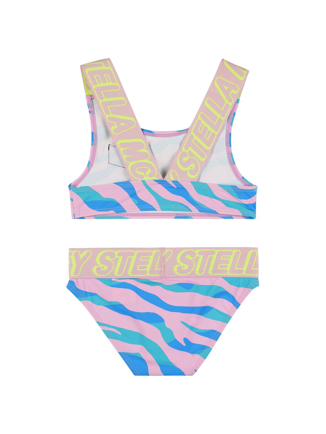 Shop Stella Mccartney Printed Stretch Tech Bikini Set In Multicolor