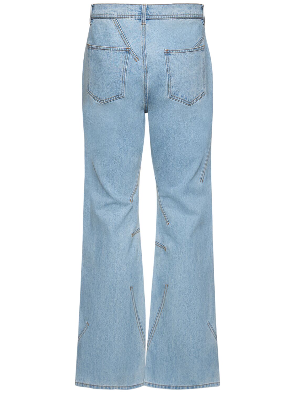 Shop Andersson Bell Tripot Coated Cotton Flared Jeans In Light Blue