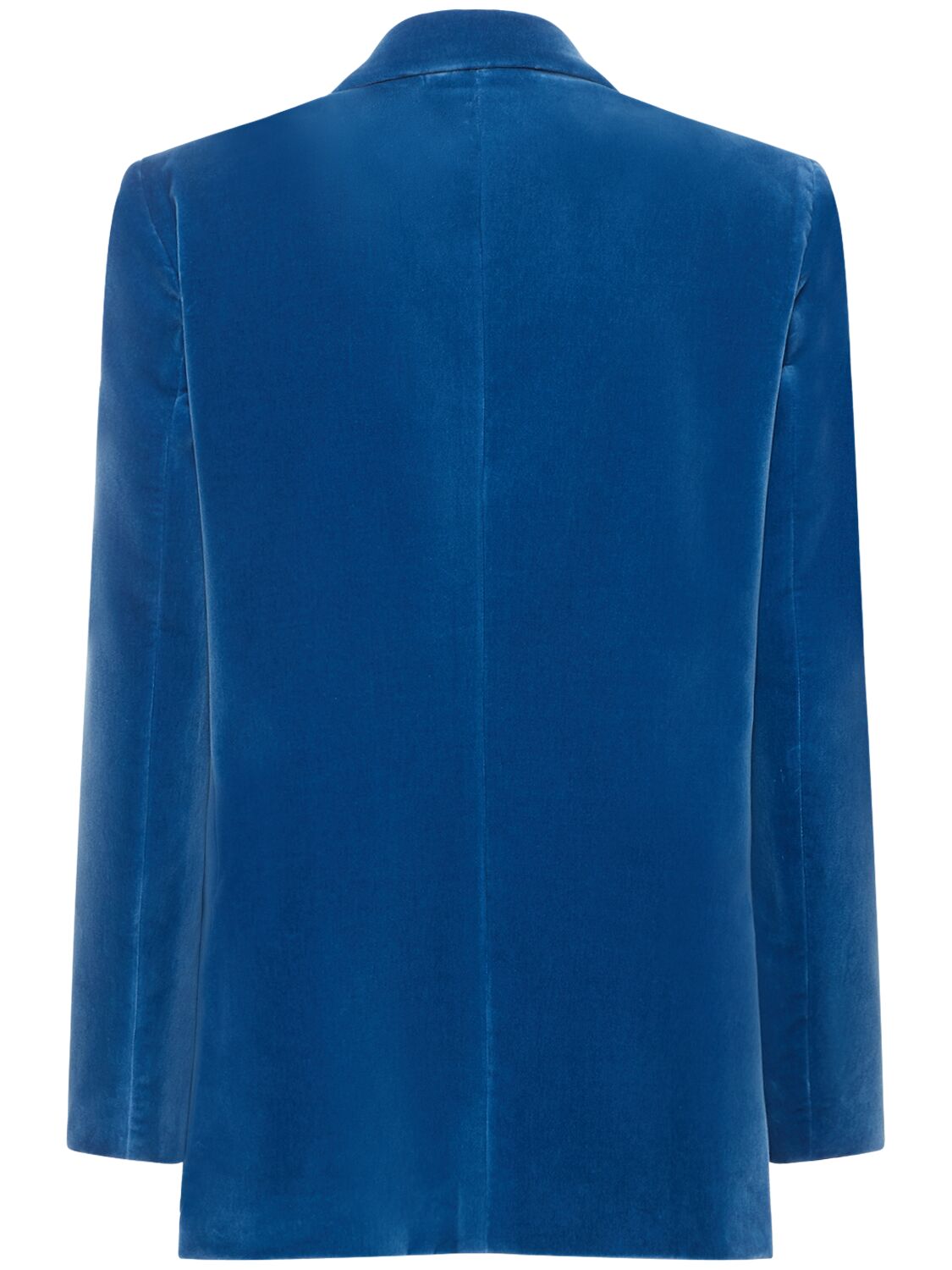 Shop Blazé Milano Jealousy Sugar Cotton Velvet Blazer In Blue