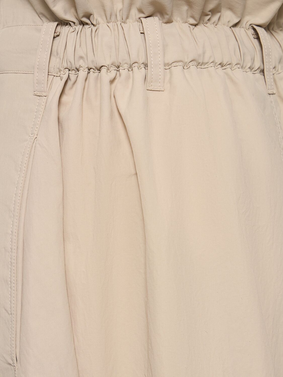 Shop Y-3 Long Crack High Waist Nylon Skirt In Khaki