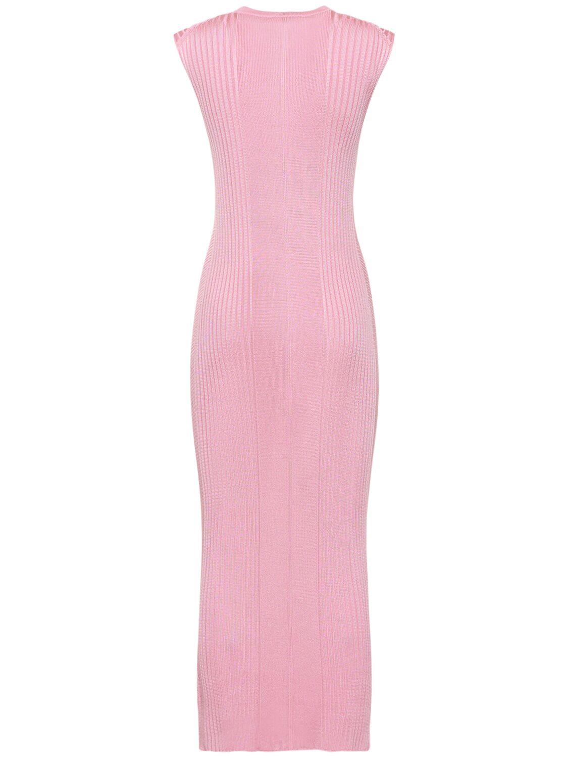 Shop Jil Sander Sleeveless Jersey Midi Dress In Pink