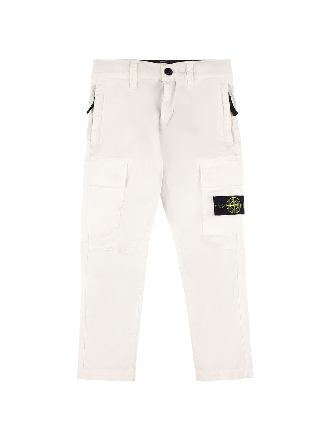 STONE ISLAND JUNIOR Stretch Cotton Gabardine Cargo Pants