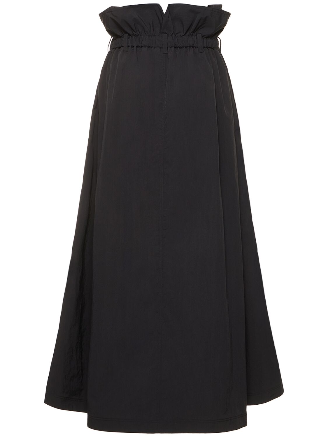 Shop Y-3 Long Crack High Waist Nylon Skirt In Black