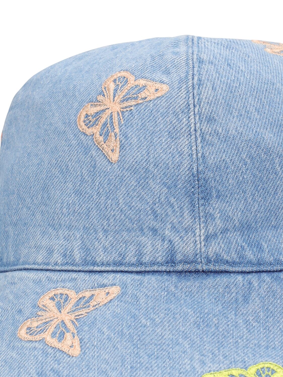 Shop The New Society Embroidered Cotton Bucket Hat In Blue,multi