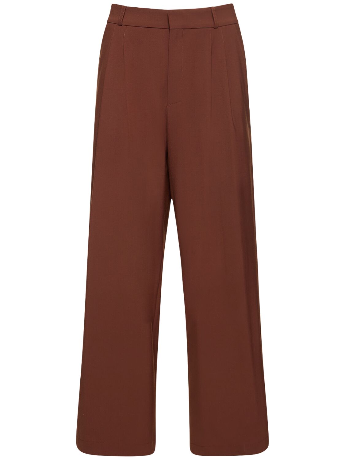 Bonsai Oversize Wool Blend Trousers In Brown