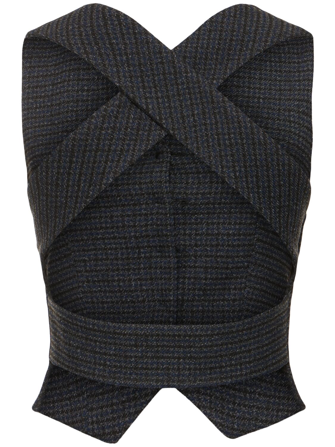 Shop Philosophy Di Lorenzo Serafini Houndstooth Tech Vest In Grey