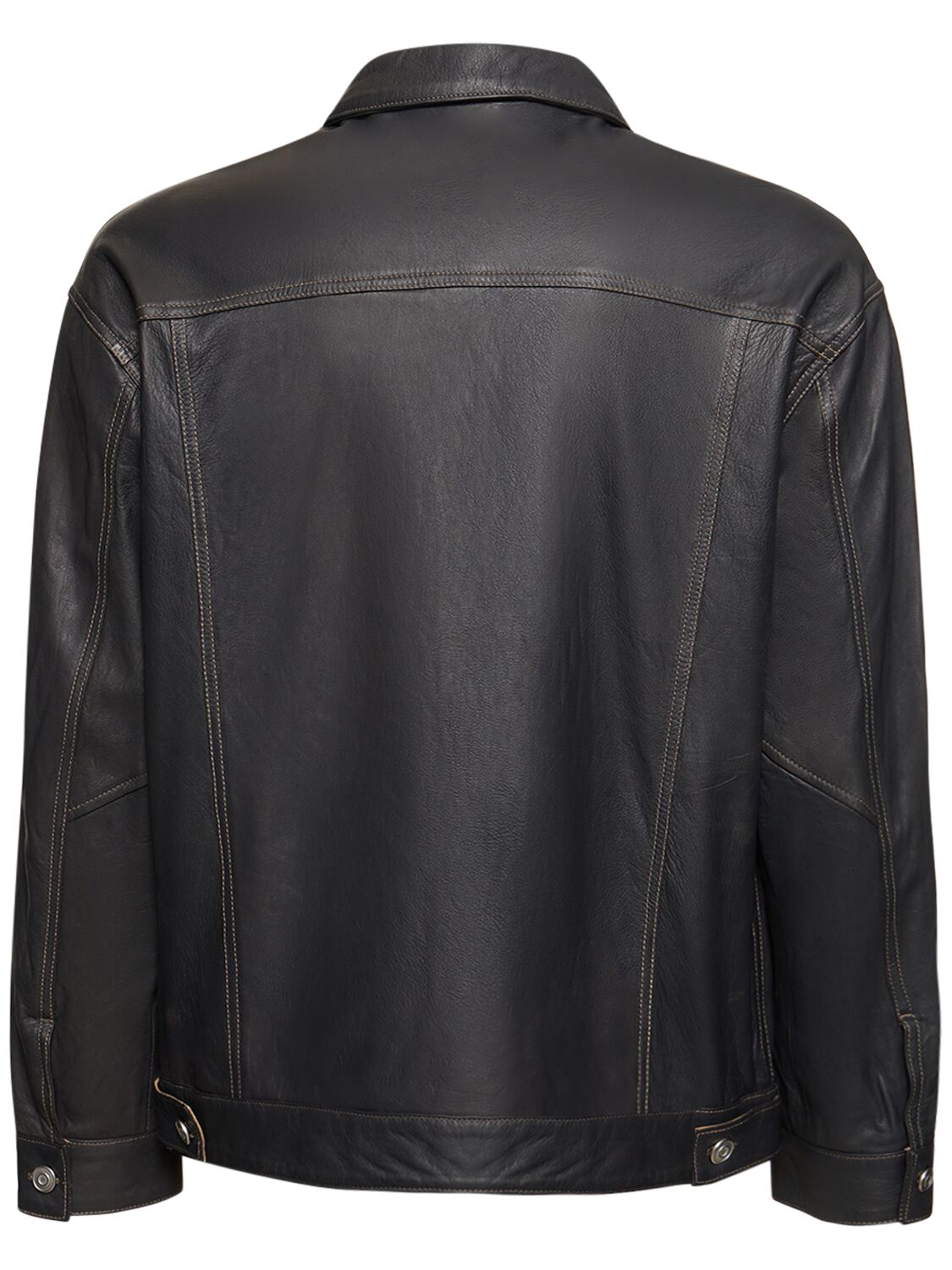 Shop Giorgio Brato Nabuk Leather Jacket In Black