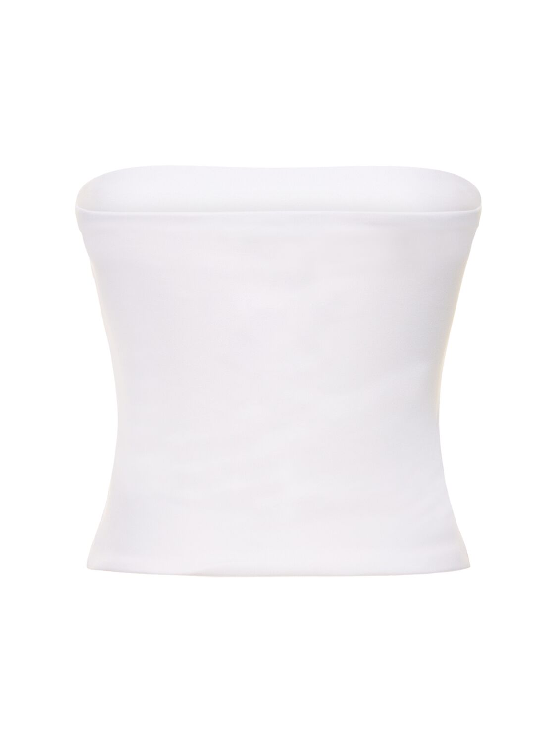 Shop Wardrobe.nyc Strapless Opaque Stretch Jersey Top In White