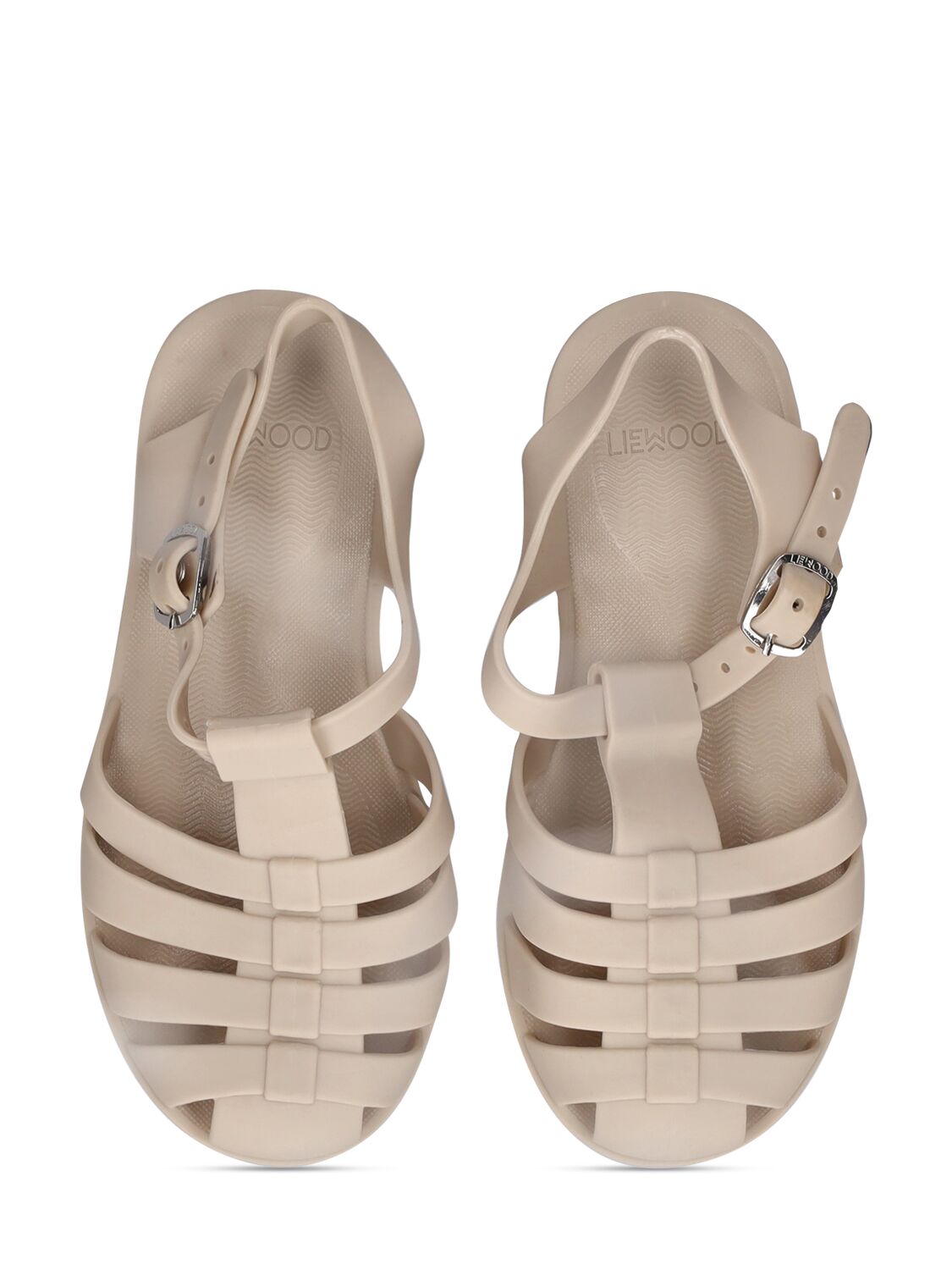 Shop Liewood Rubber Jelly Sandals In Beige