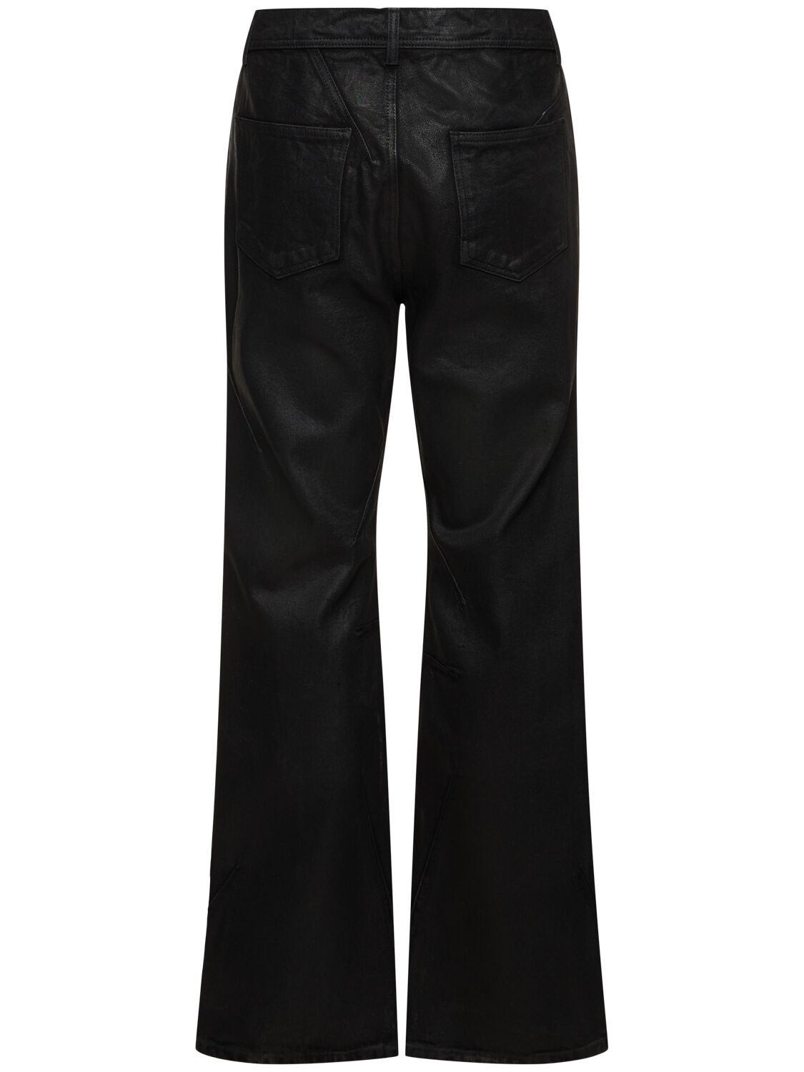 Shop Andersson Bell Tripot Coated Cotton Flared Jeans In 블랙