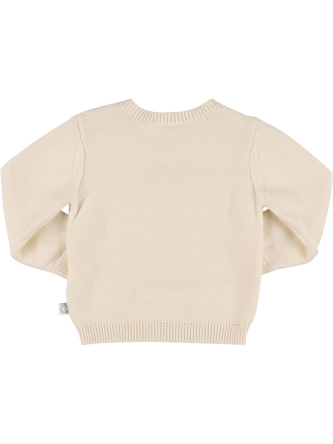 Shop Stella Mccartney Organic Blend Embroidered Knit Sweater In White