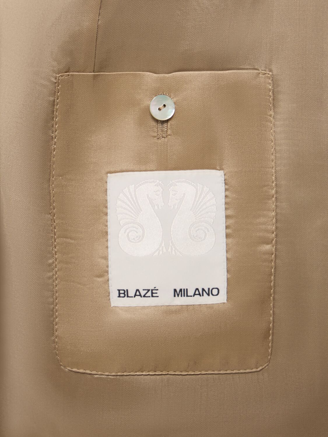 Shop Blazé Milano Kamaxitha Wool Blend Blazer In Brown