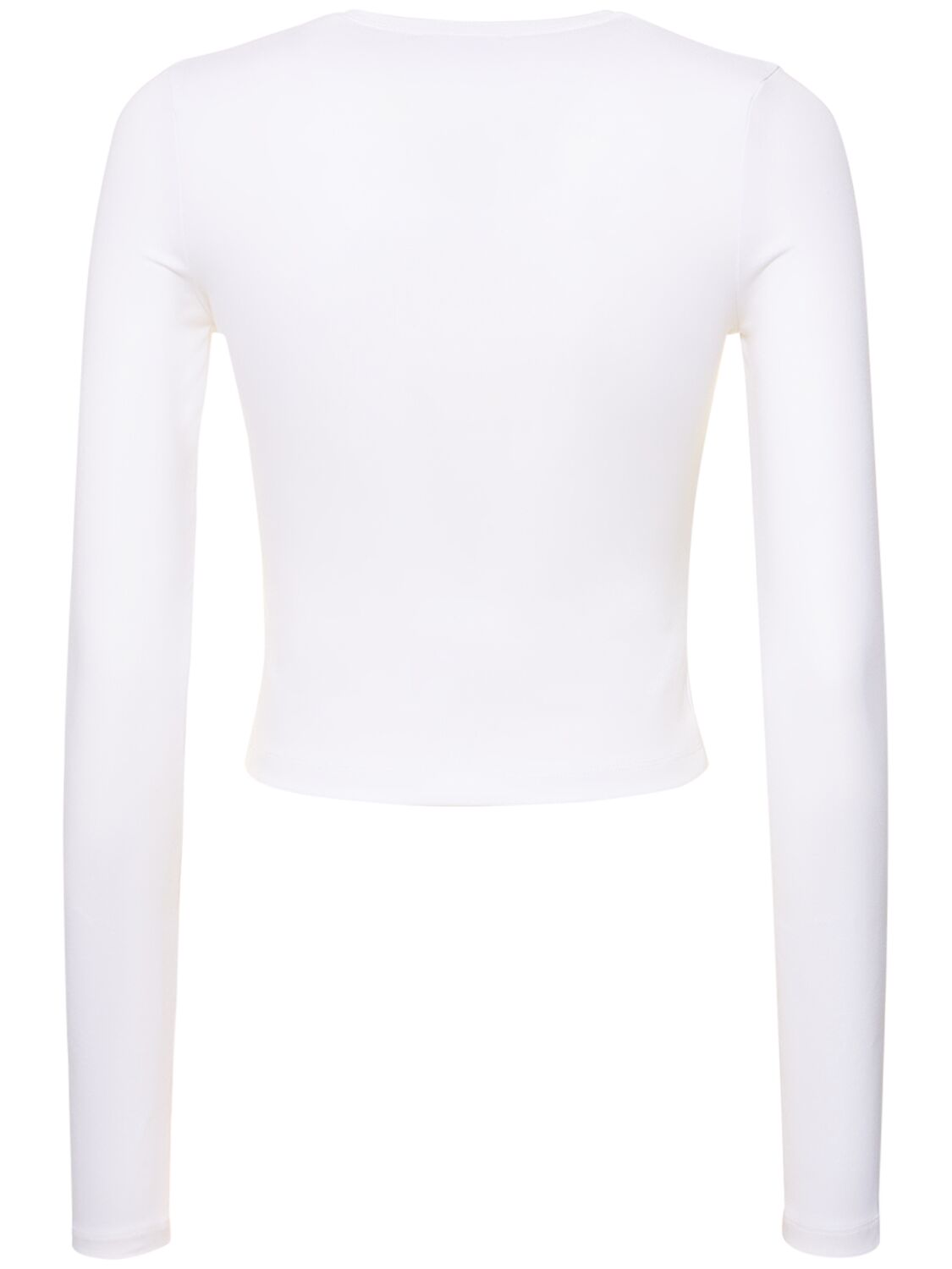 Shop Wardrobe.nyc Opaque Stretch Jersey T-shirt In White