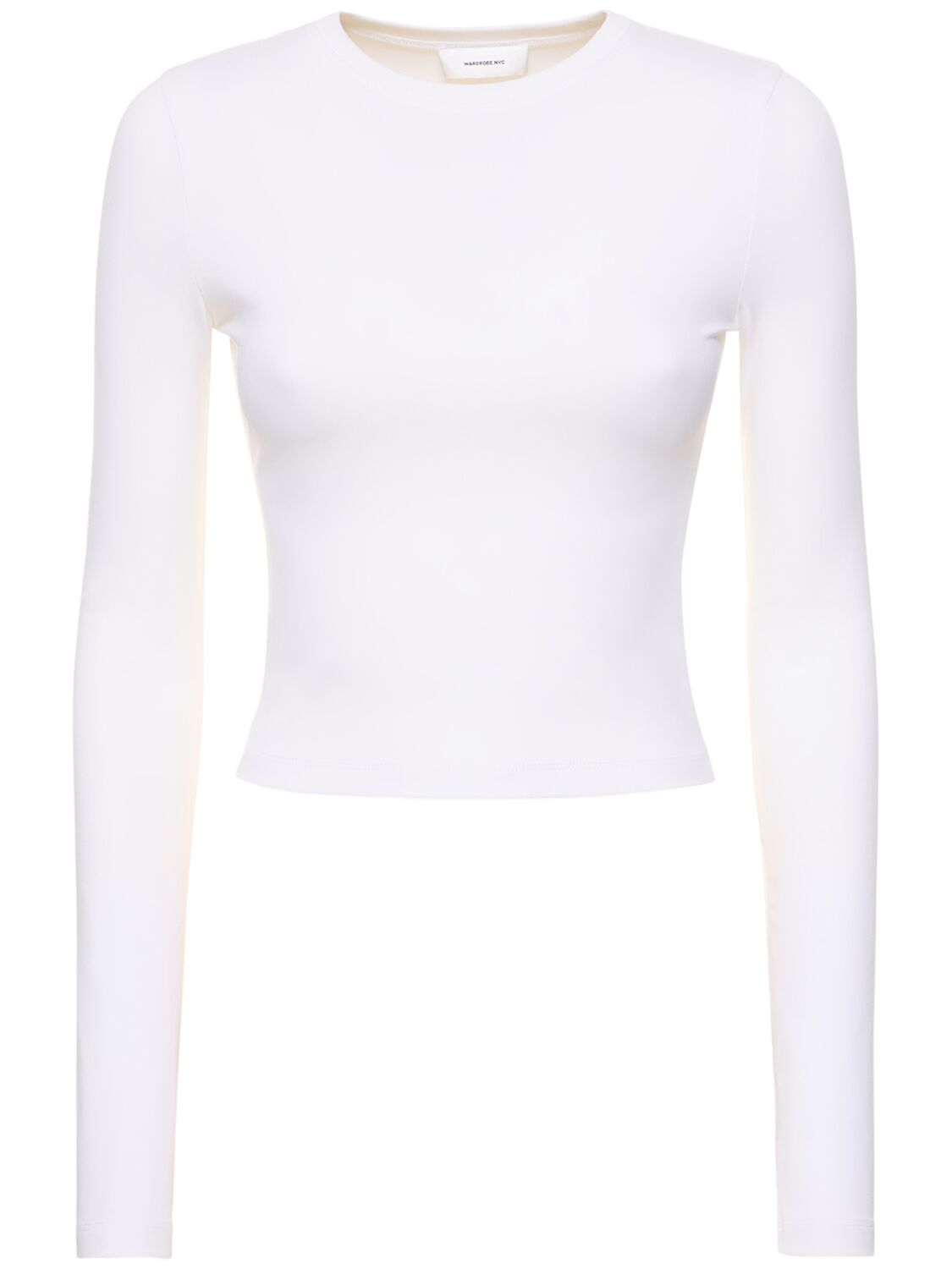 Wardrobe.nyc Opaque Stretch Jersey T-shirt In White