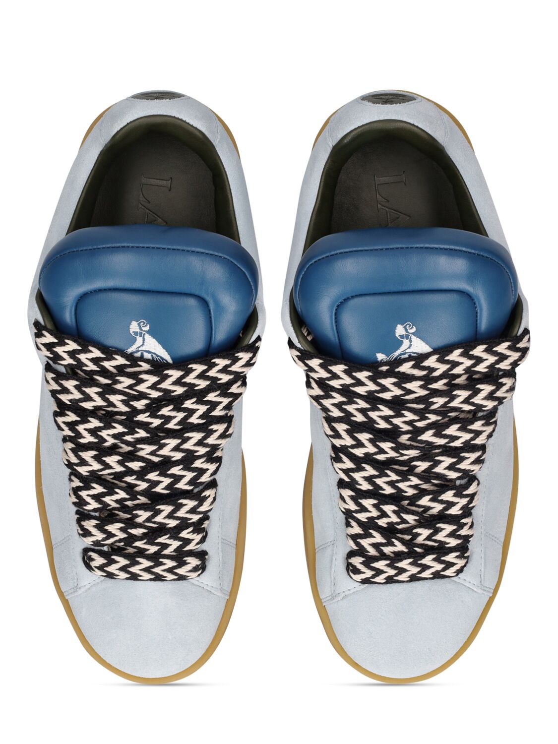 Shop Lanvin Curb Lite Sneakers In Blue,dark Blue