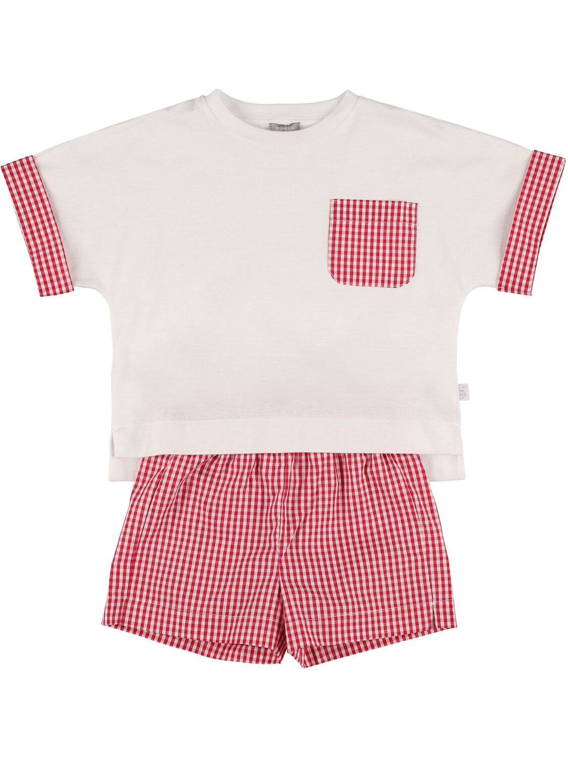 Il Gufo Kids' Cotton T-shirt & Skirt In White,red