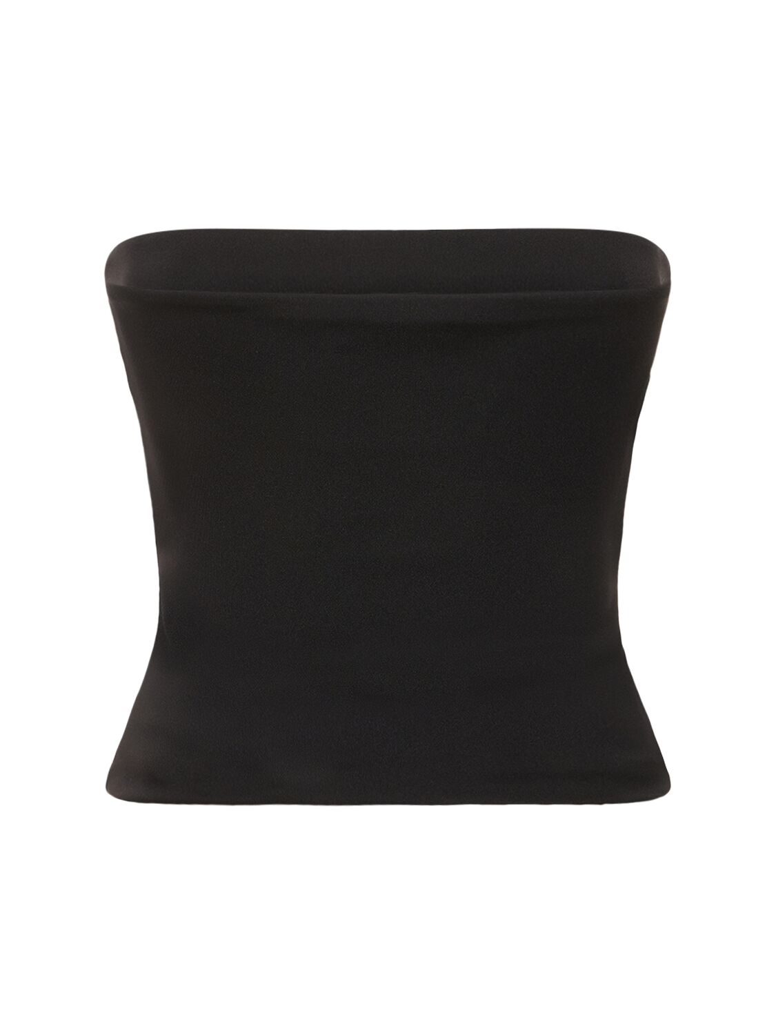 Shop Wardrobe.nyc Strapless Opaque Stretch Jersey Top In Black