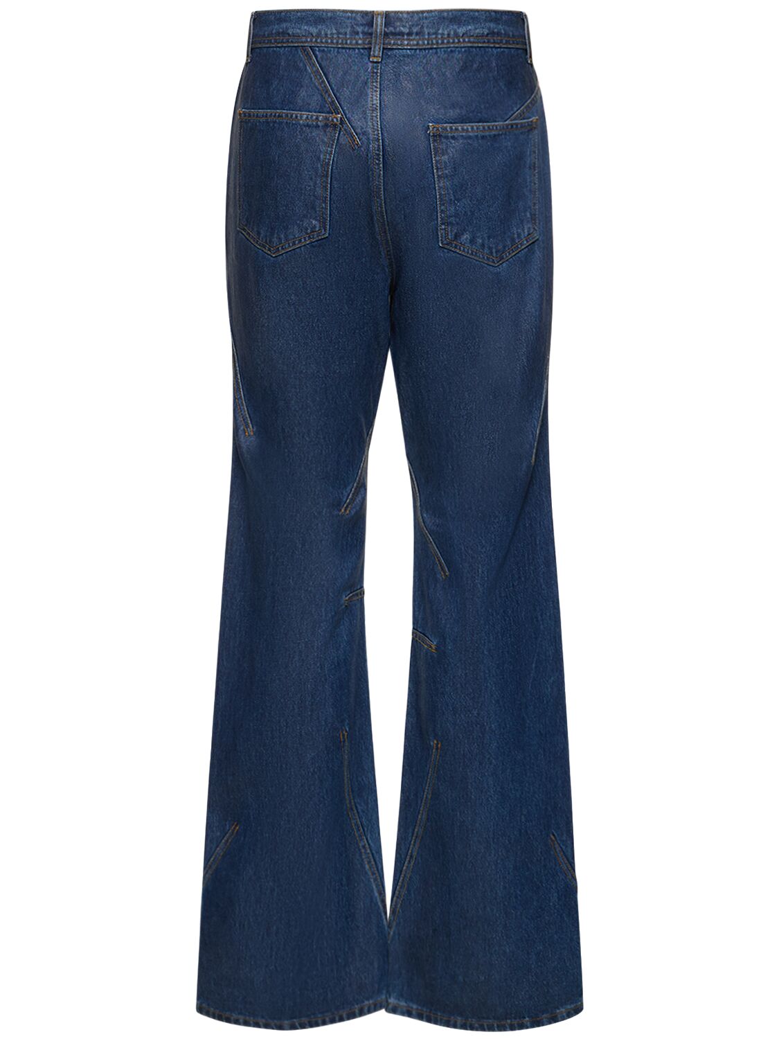 Shop Andersson Bell Tripot Coated Cotton Flared Jeans In Blue