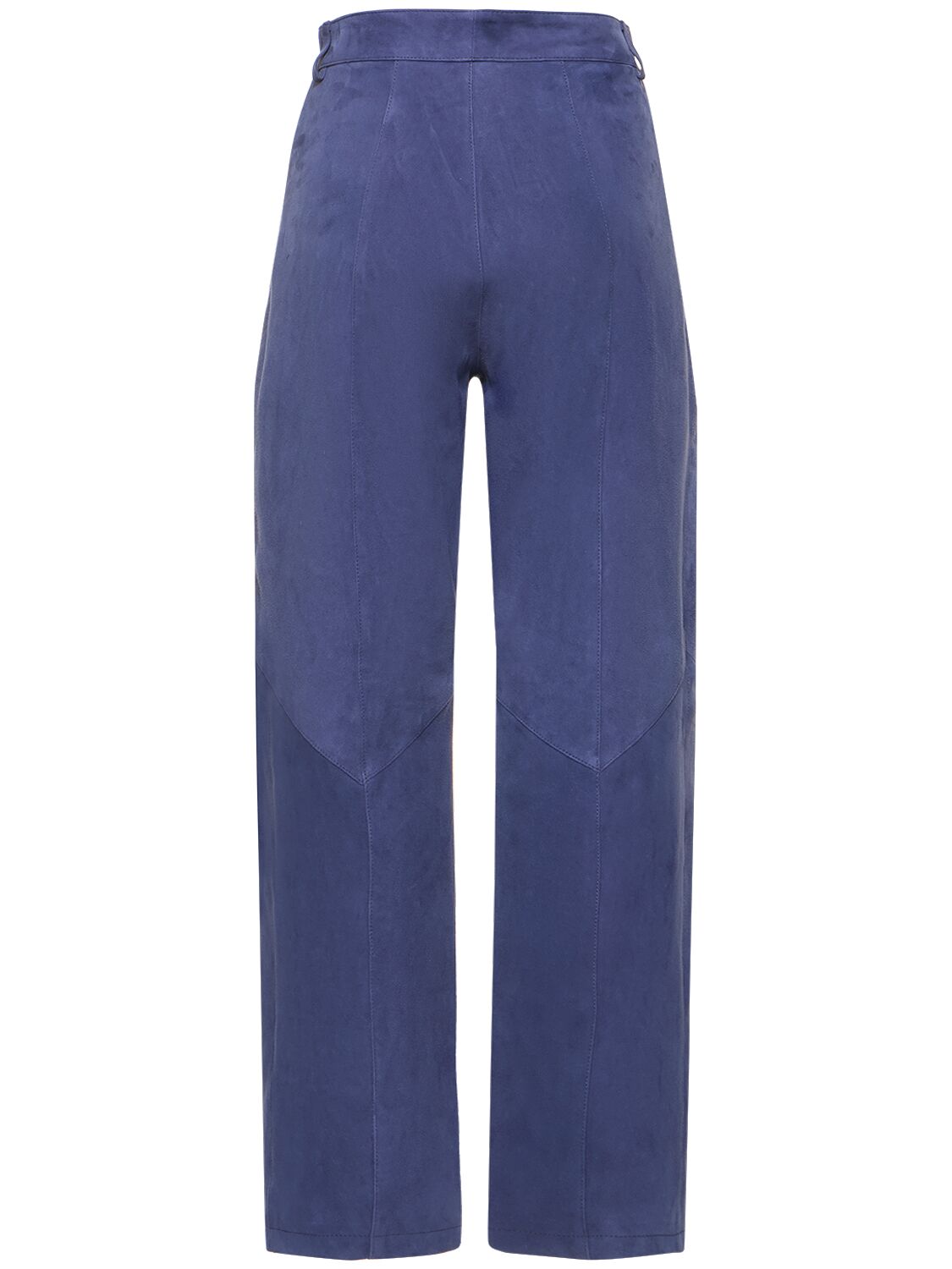 Shop Blazé Milano Viva Marino Fayoumi Leather Pants In Blue