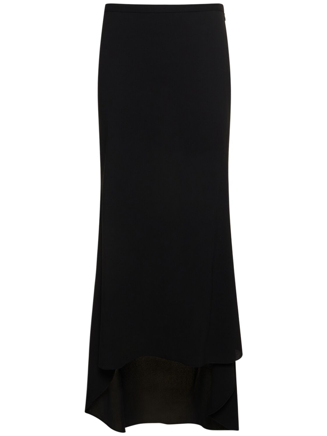 Shop Philosophy Di Lorenzo Serafini Light Crepe Flared Long Skirt In Black