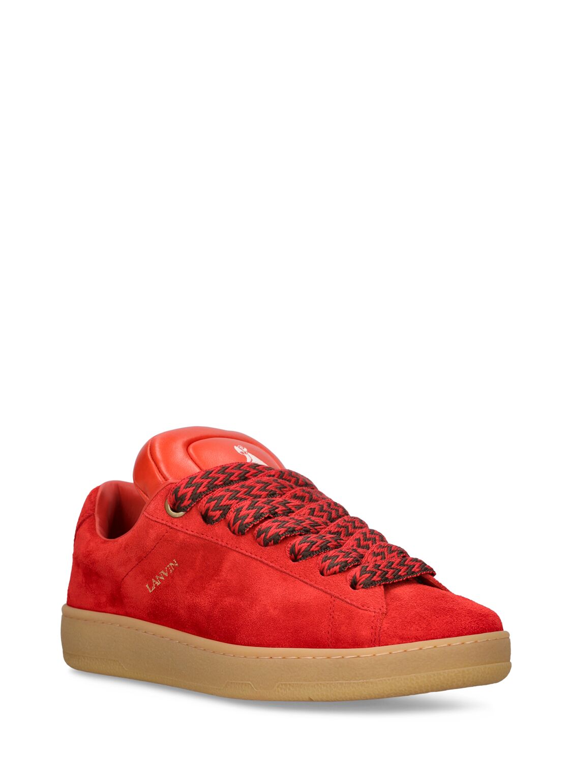 Shop Lanvin Curb Lite Sneakers In Poppy Red,orange