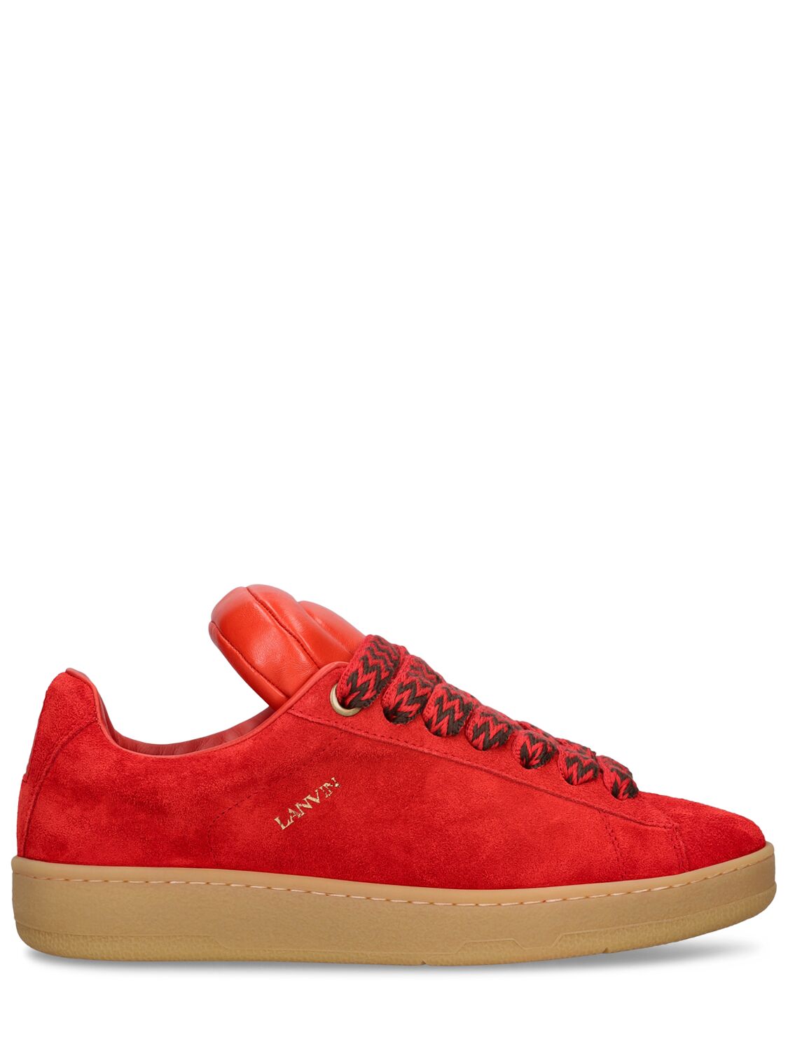 Lanvin Curb Lite Sneakers In Poppy Red,orange
