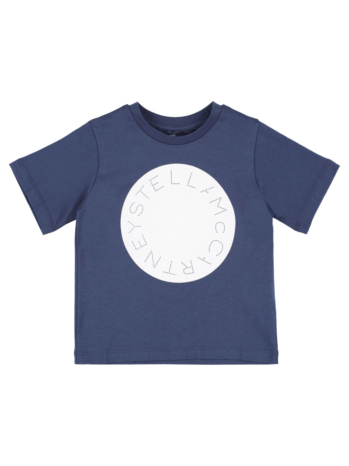 Stella Mccartney Kids' Printed Cotton T-shirt In Blue