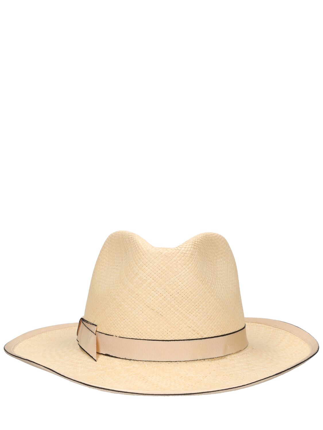 Borsalino Lewis Straw Panama Hat In Naturale