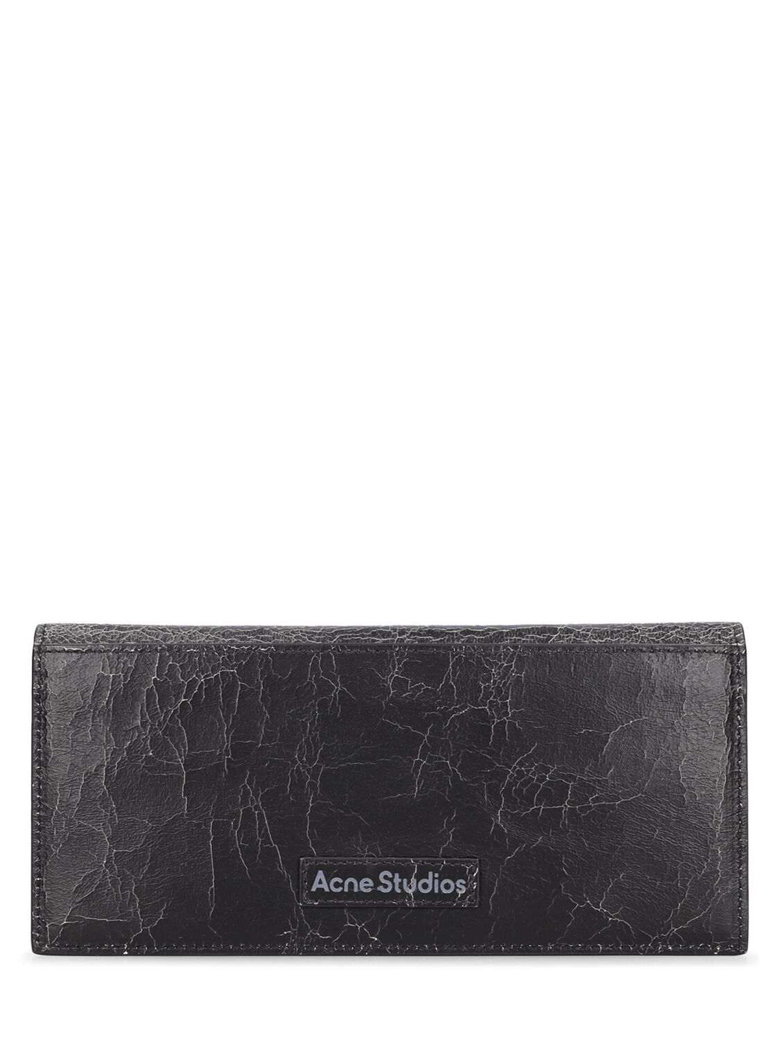 Shop Acne Studios Aveny Leather Evening Wallet In Black