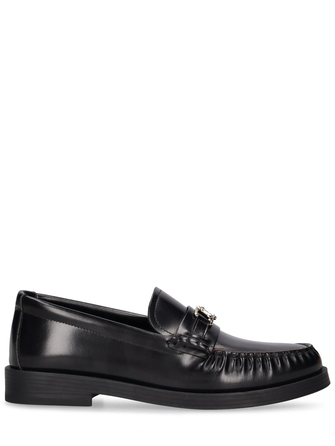 Jimmy Choo 15mm Addie Leather Loafers In Black
