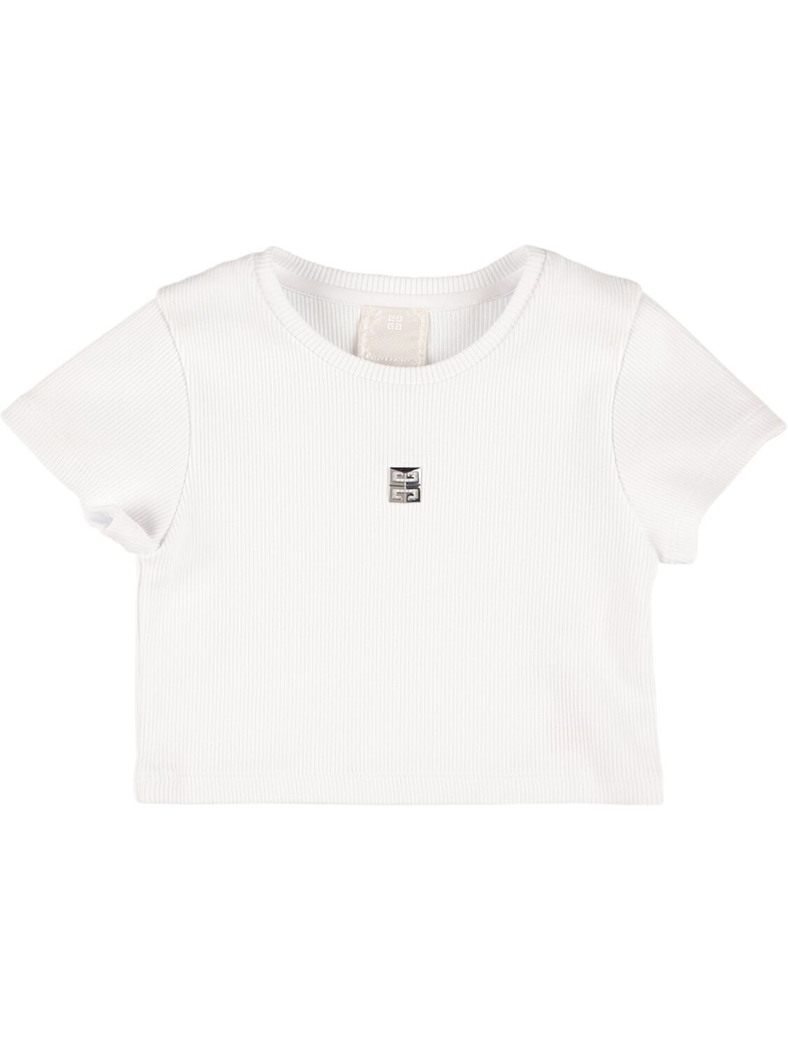 Givenchy Ribbed Cotton Blend T-shirt In White