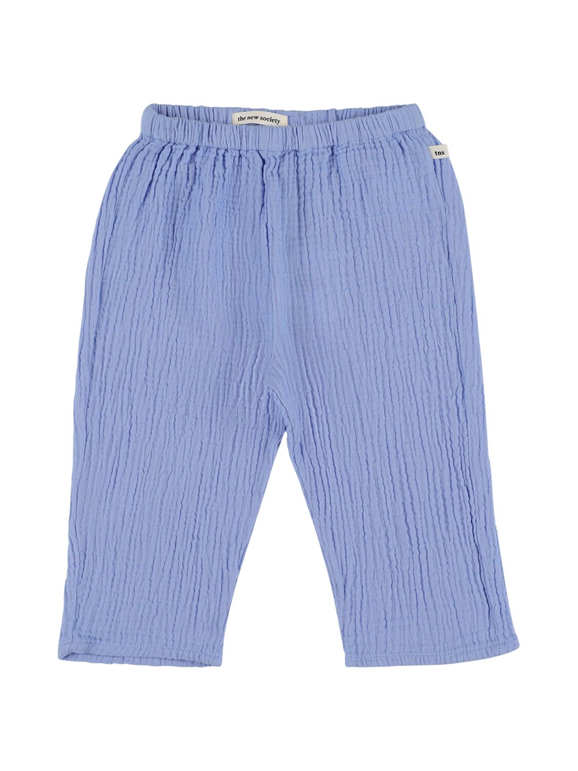The New Society Kids' Cotton Piquet Pants In Blue