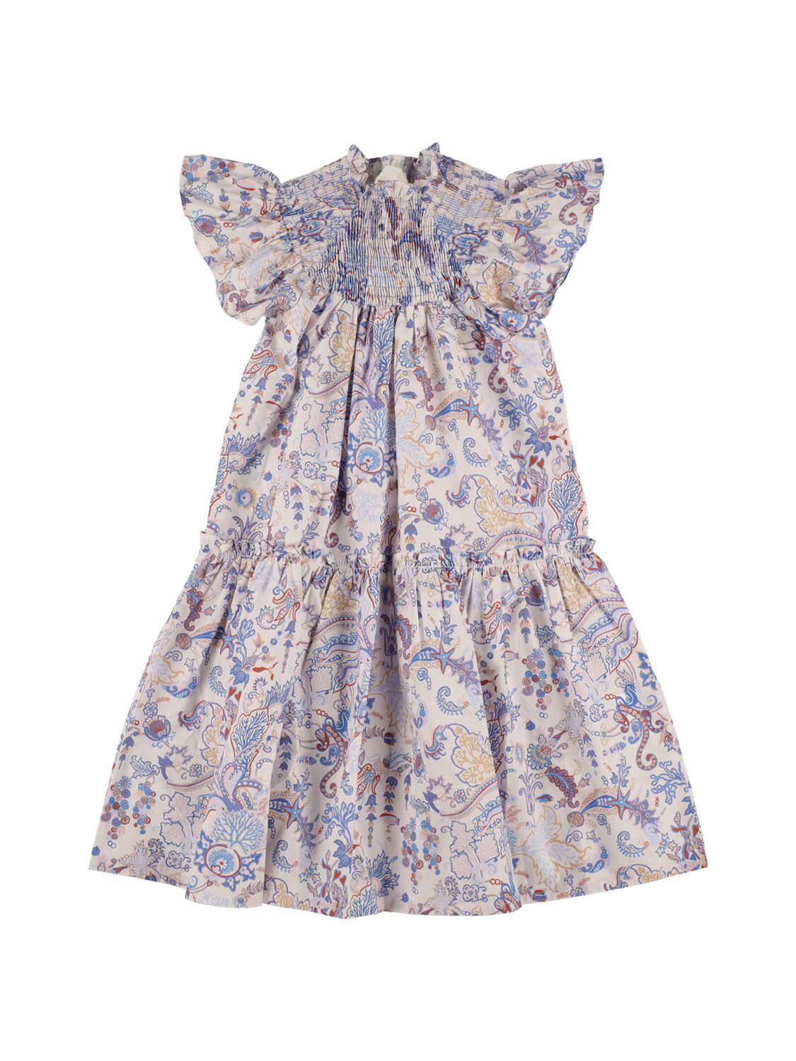The New Society Kids' Liberty Printed Cotton Dress In Multicolor
