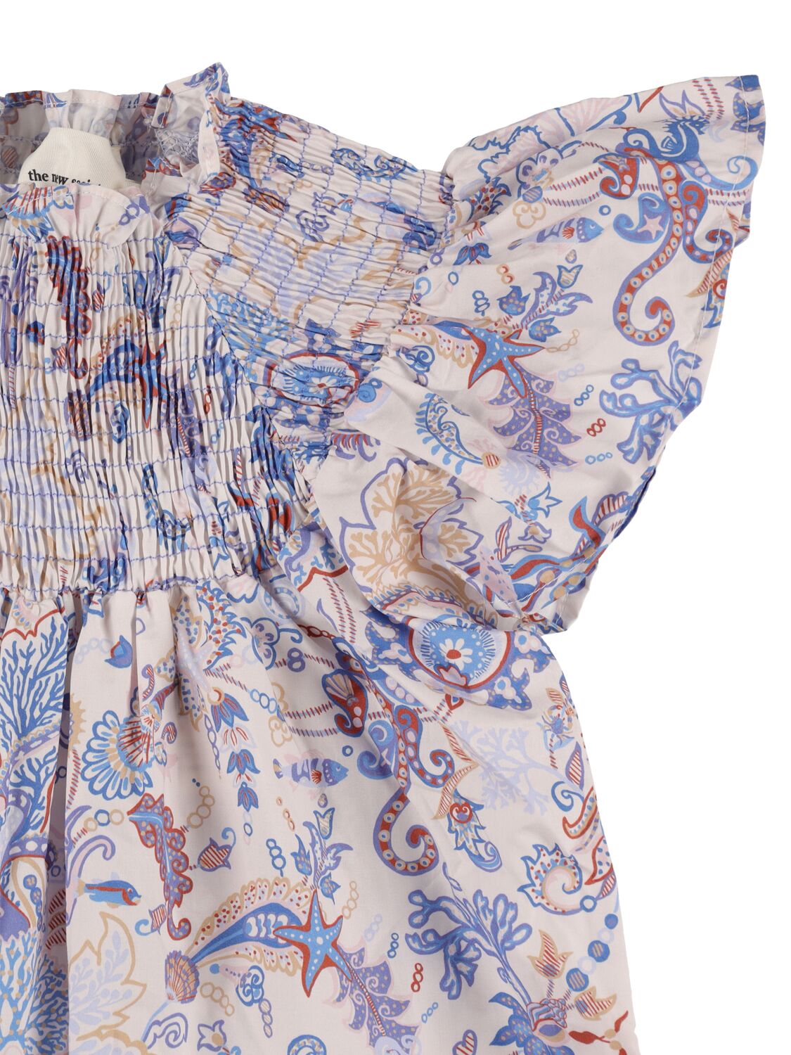 Shop The New Society Liberty Printed Cotton Dress In Multicolor