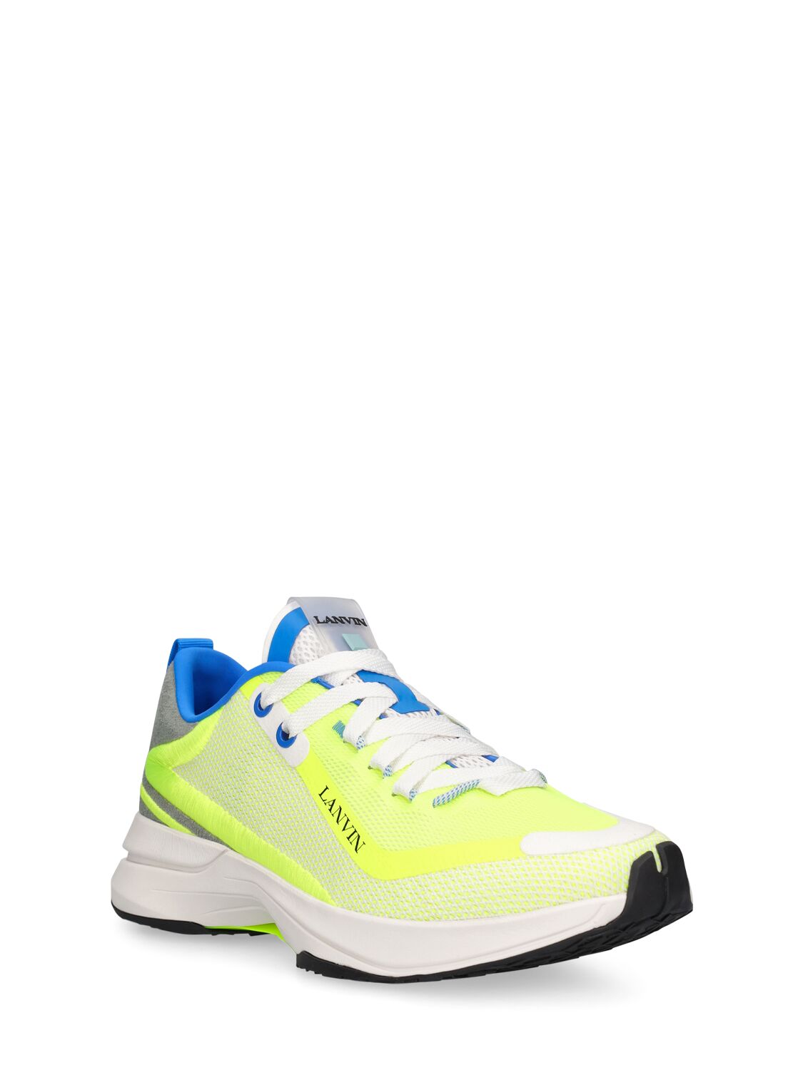 Shop Lanvin Runner Low Top Sneakers In Yellow,blue