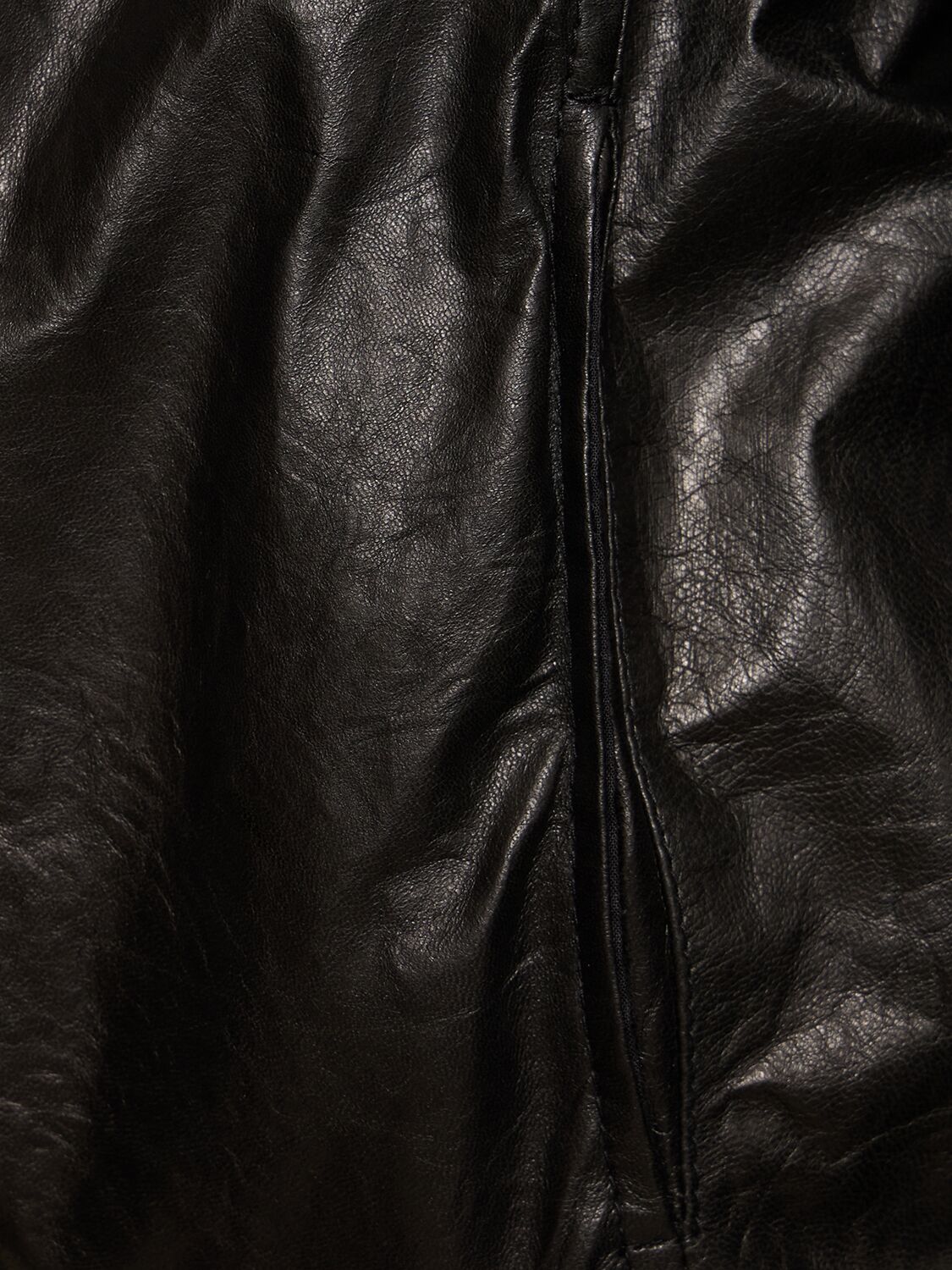 Shop Giorgio Brato Reversible Leather Zip Jacket W/hood In Black