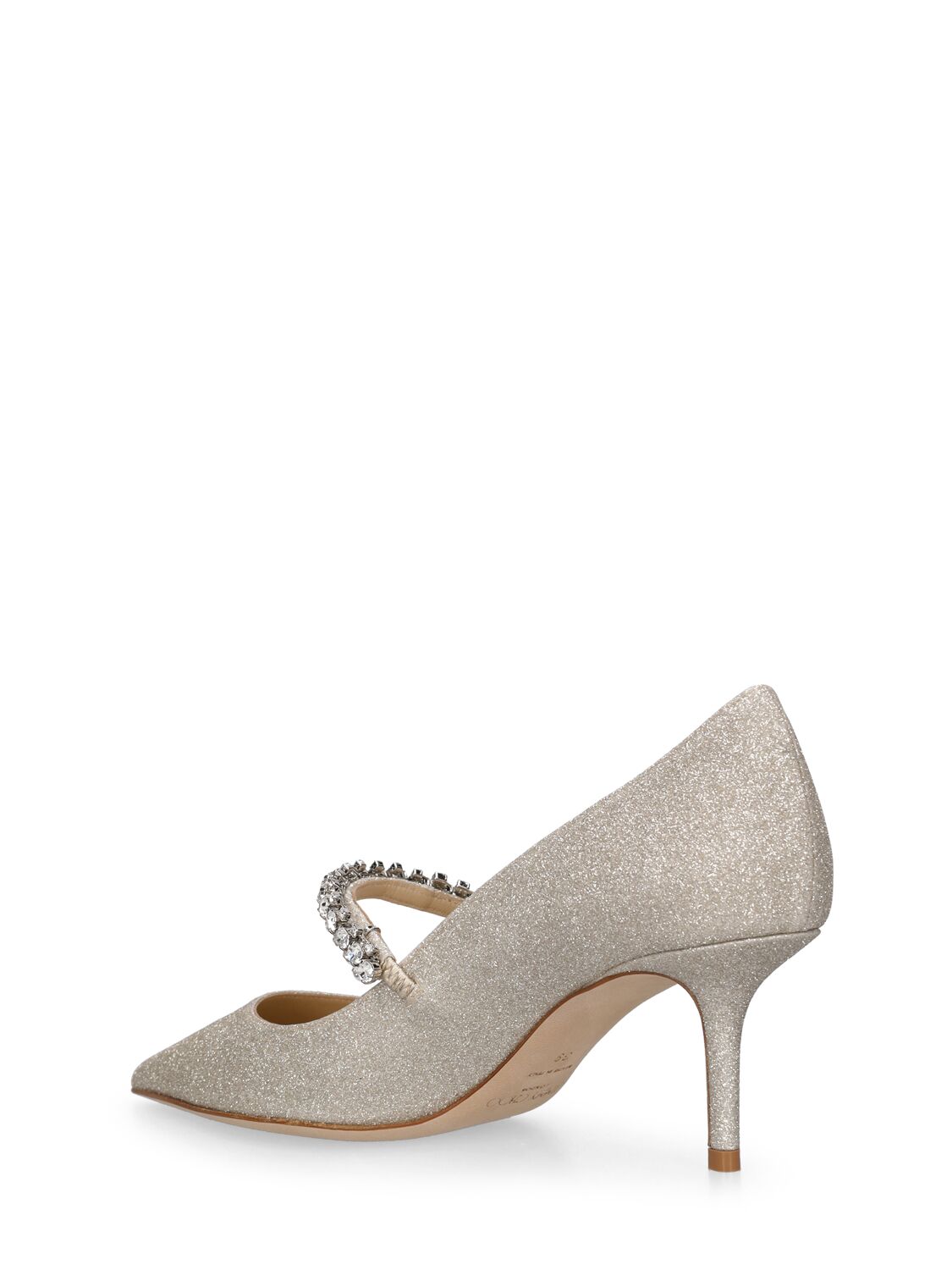 Shop Jimmy Choo 65mm Bing Glittered Fabric Pumps In Silver