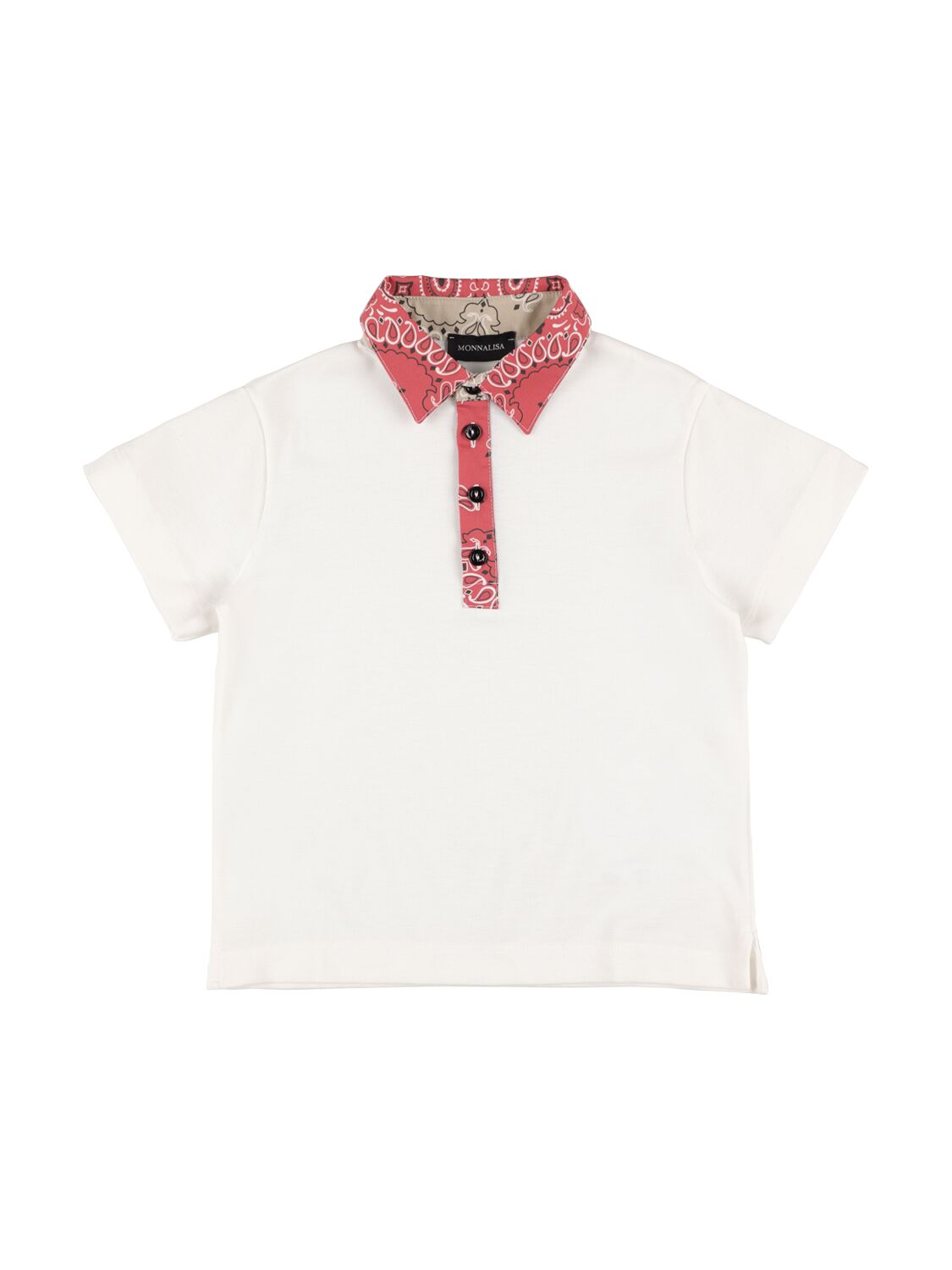 Monnalisa Kids' Cotton Piquet Polo Shirt In White