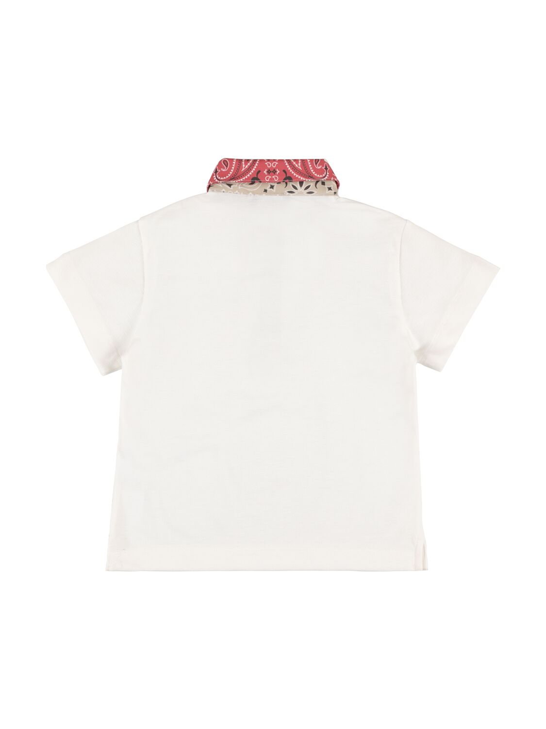 Shop Monnalisa Cotton Piquet Polo Shirt In White