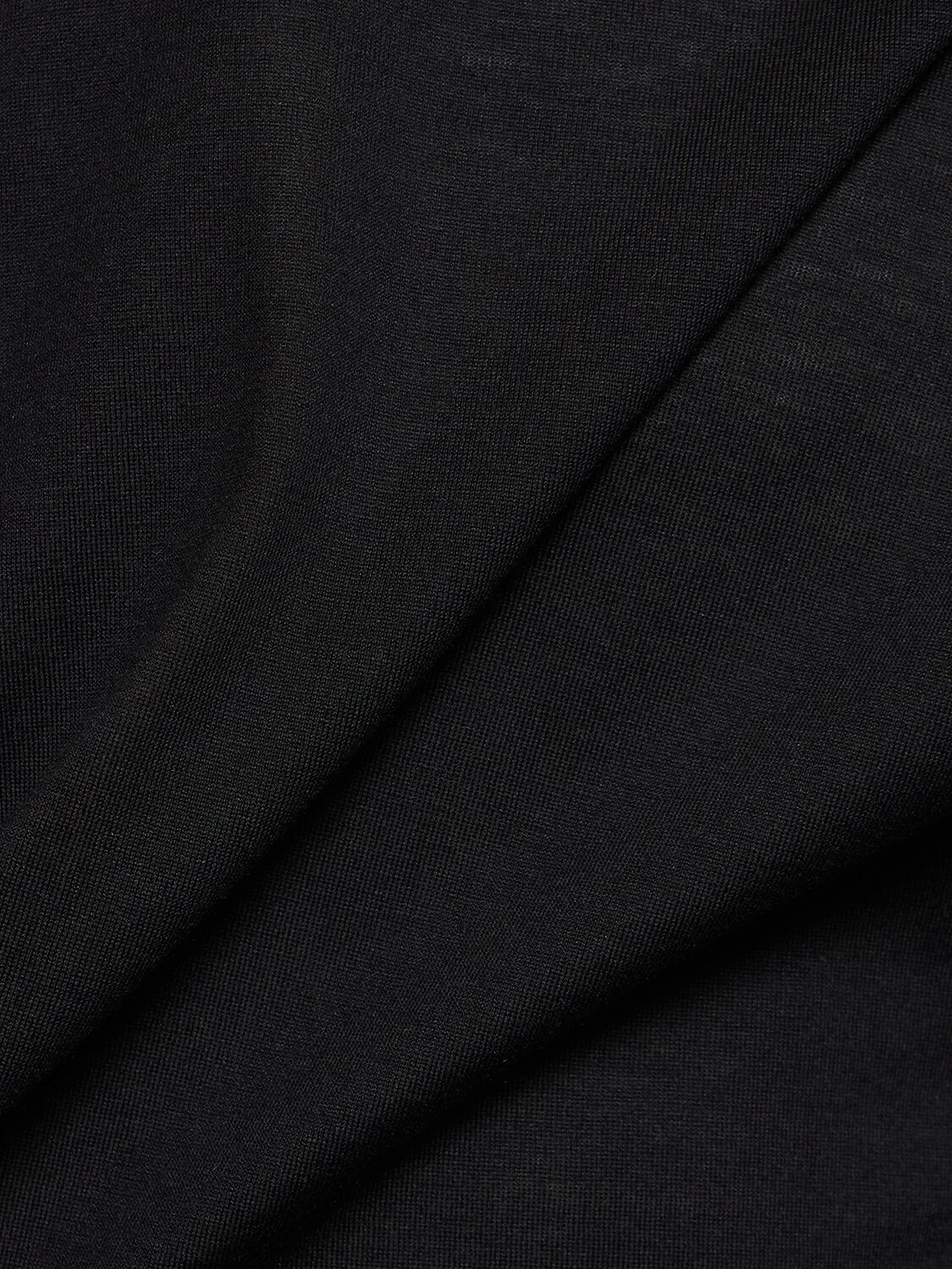 Shop Lardini Silk & Cotton T-shirt In Black