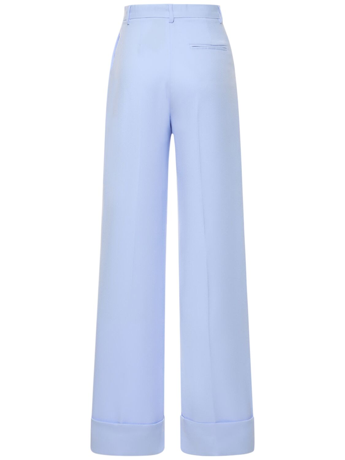 Shop The Andamane Nathalie Cuffed Tech Satin Maxi Pants In Light Blue