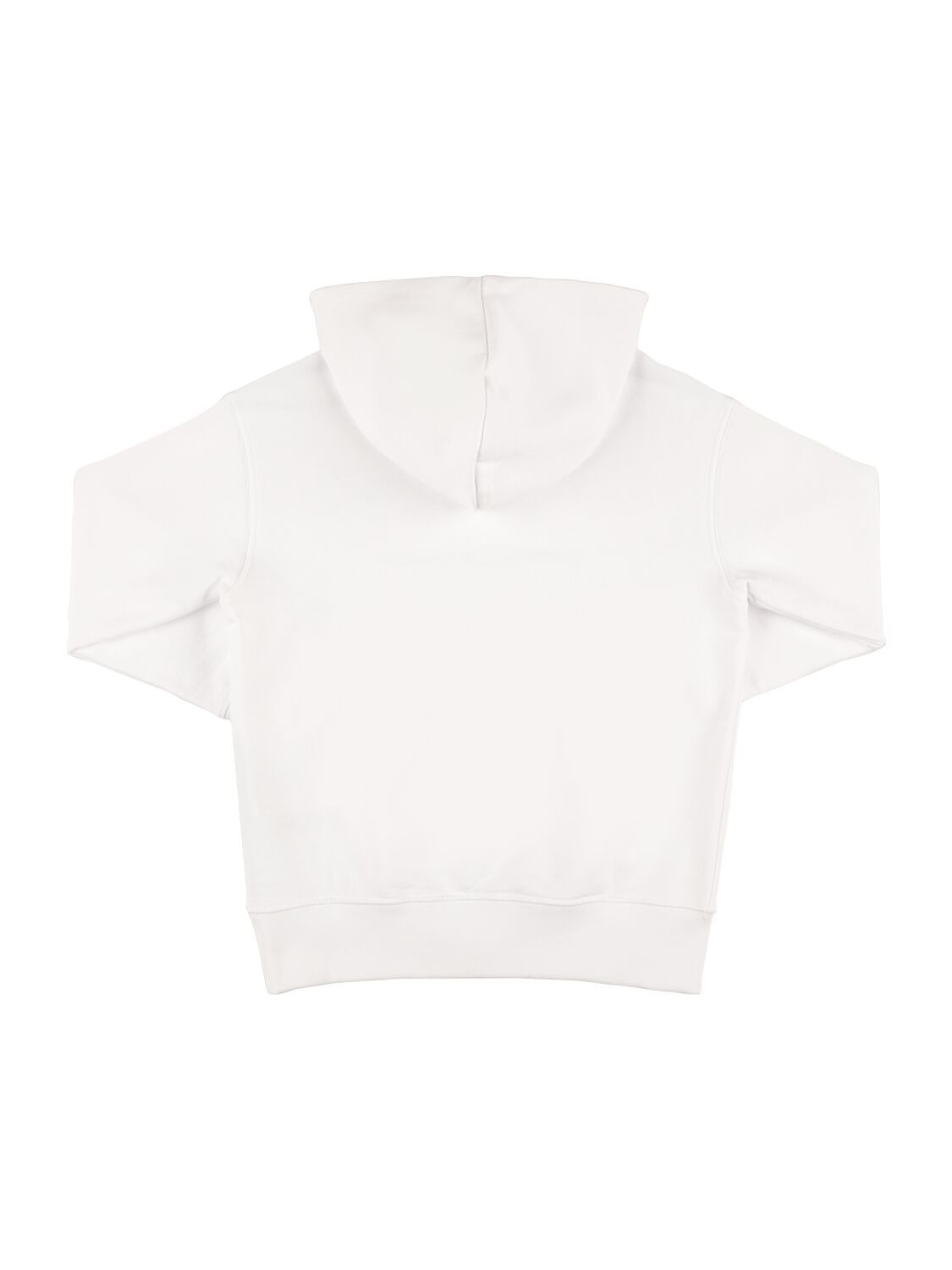 Shop Aspesi Embossed Logo Cotton Hoodie In White